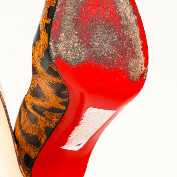 Christian Louboutin Leopard Patent Pointed-Toe Pumps - Picture 5 of 8